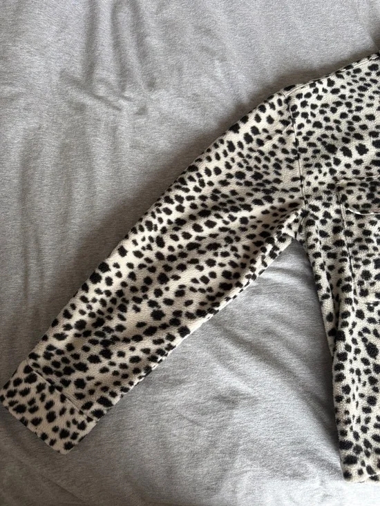 Brixton Women's Bowery Fleece Longsleeve Shirt cheetah-print jacket medium - Picture 9 of 12